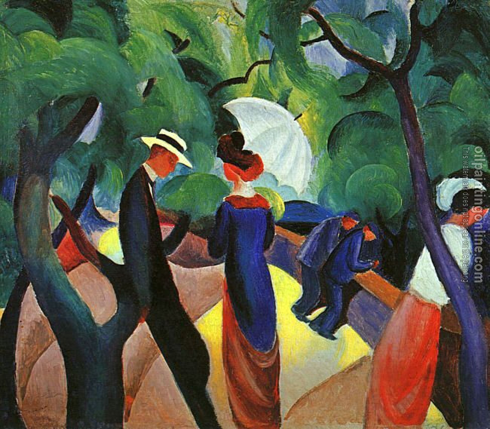 Macke, August - Oil Painting